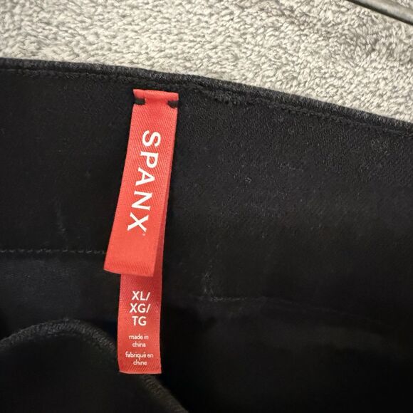 SPANX ANKLE SKINNY BLACK Pull On Jeans Women XL Jeggings 20278R Stretch READ - Picture 2 of 9